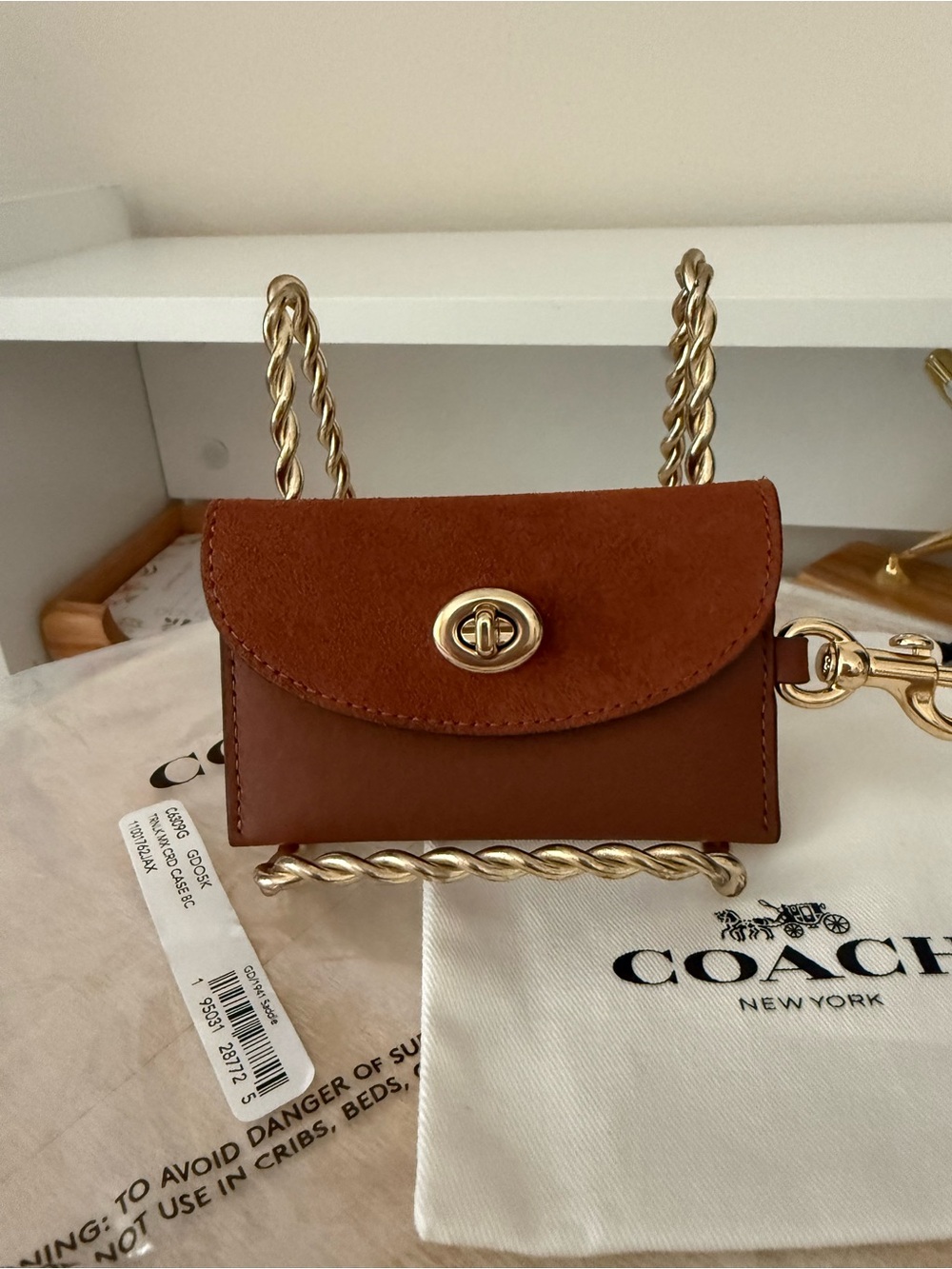 Coach 1941 LIMITED EDITION MIXED LEATHER AND SUEDE CARD CASE
